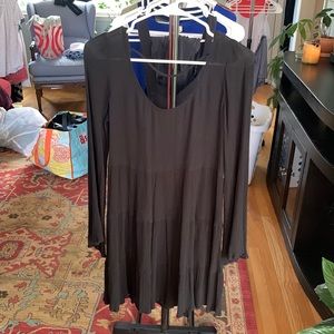 Express open back long sleeve dress